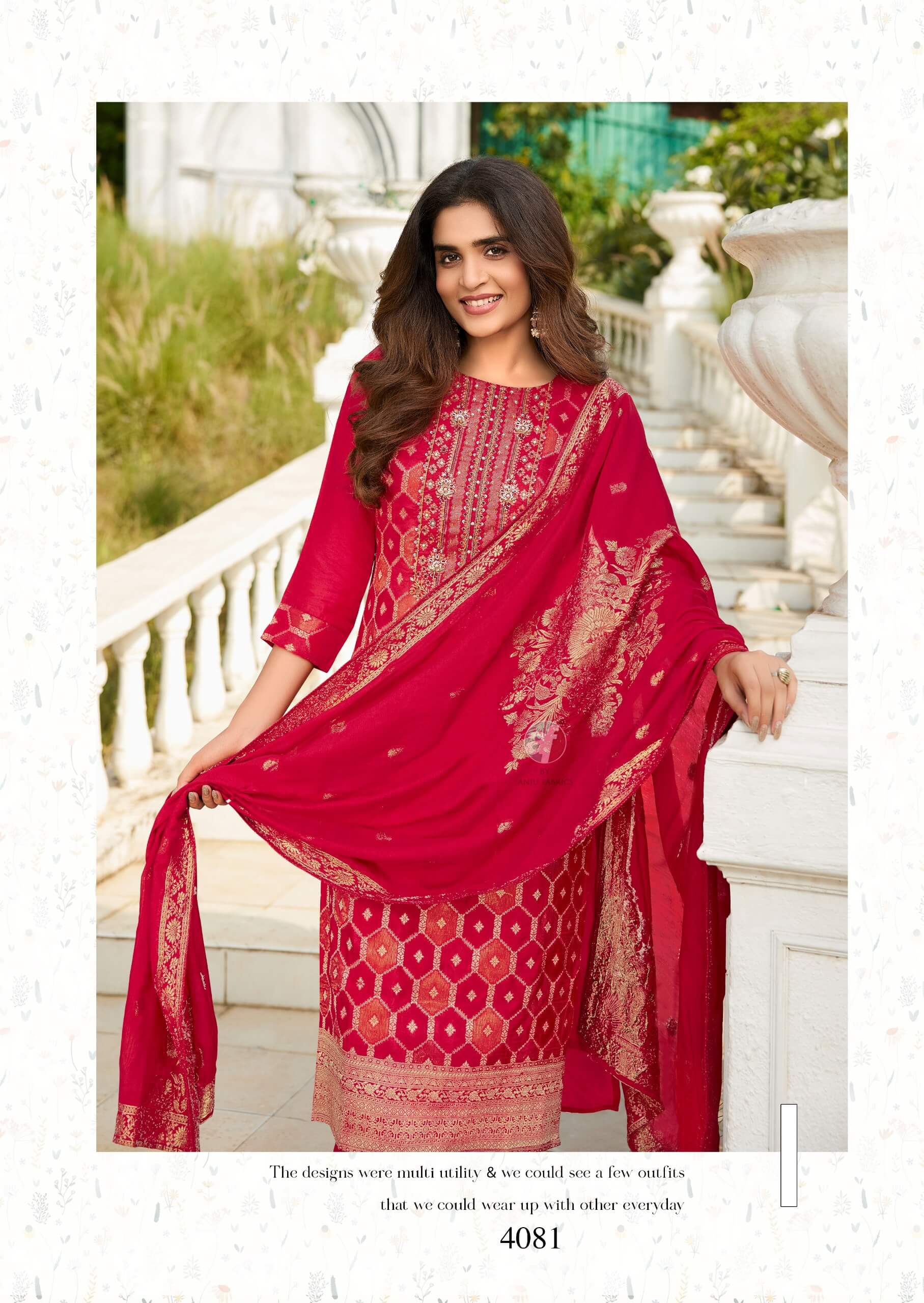 Anju Fabrics Zari Readymade Dress Catalog collection 9
