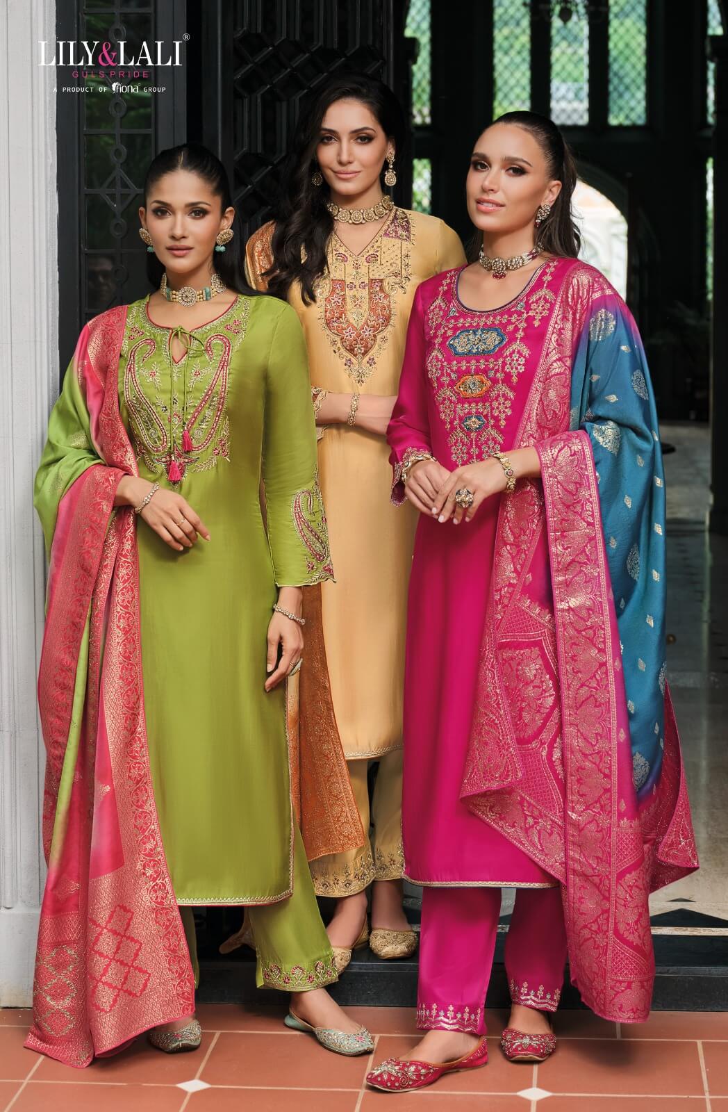 Lily Lali Mahek E Vastra Embroidery Salwar Kameez Catalog collection 5