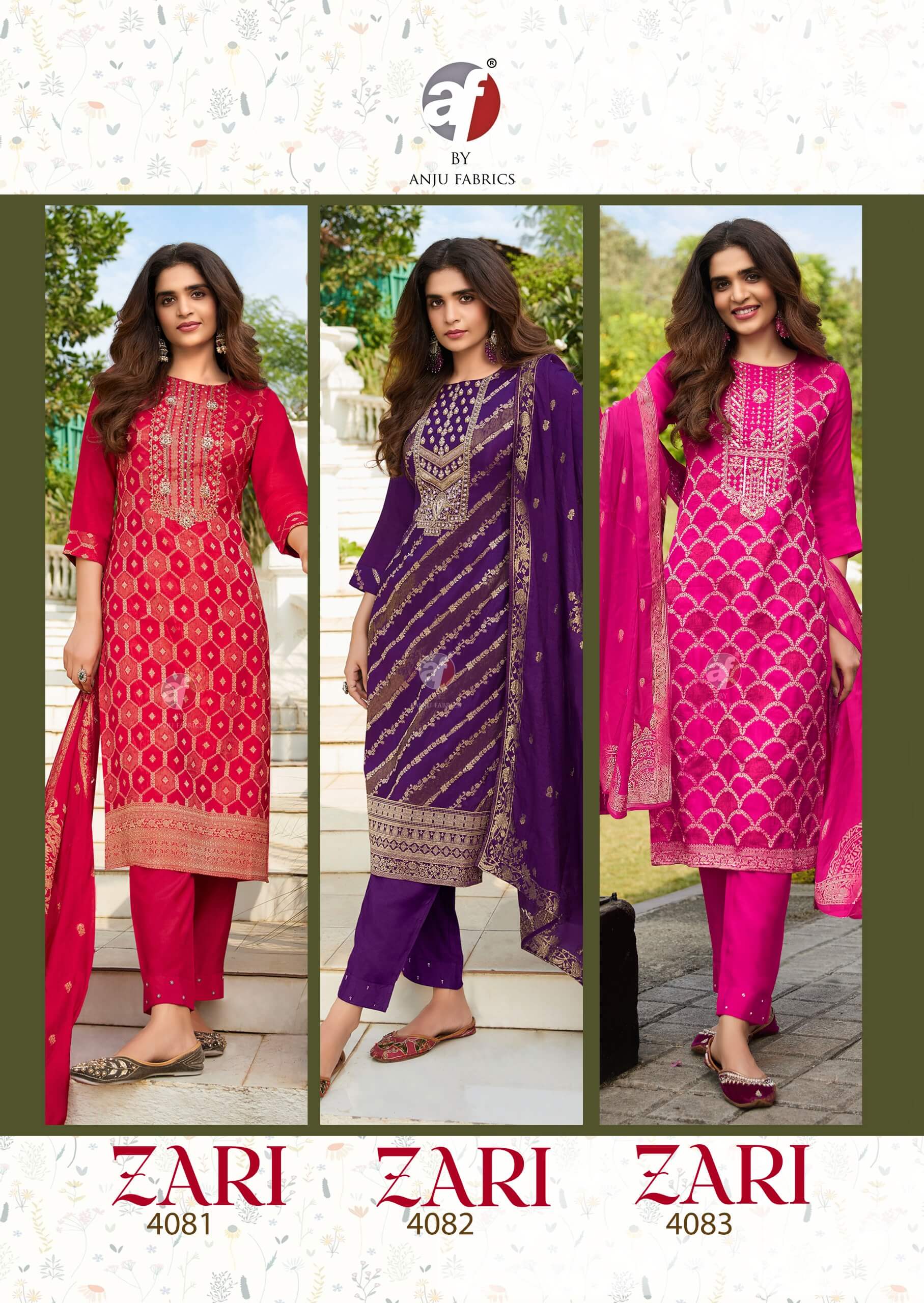 Anju Fabrics Zari Readymade Dress Catalog collection 1