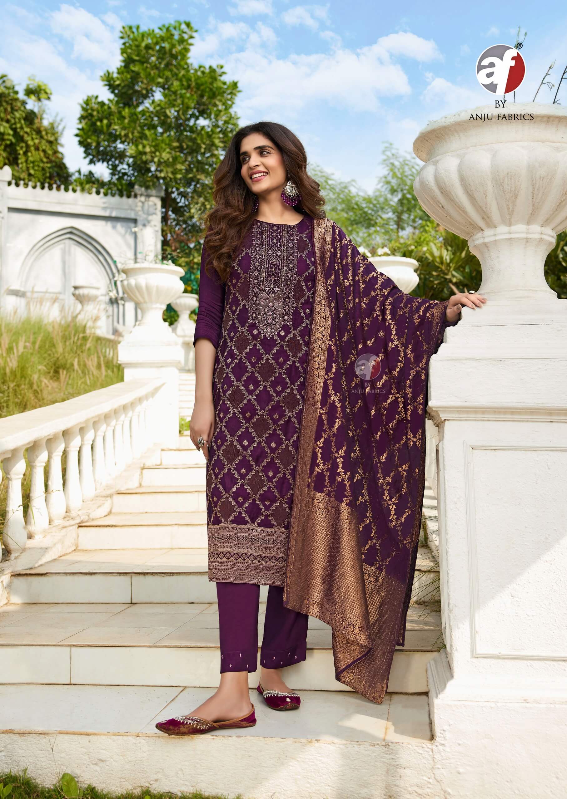 Anju Fabrics Zari Readymade Dress Catalog collection 2