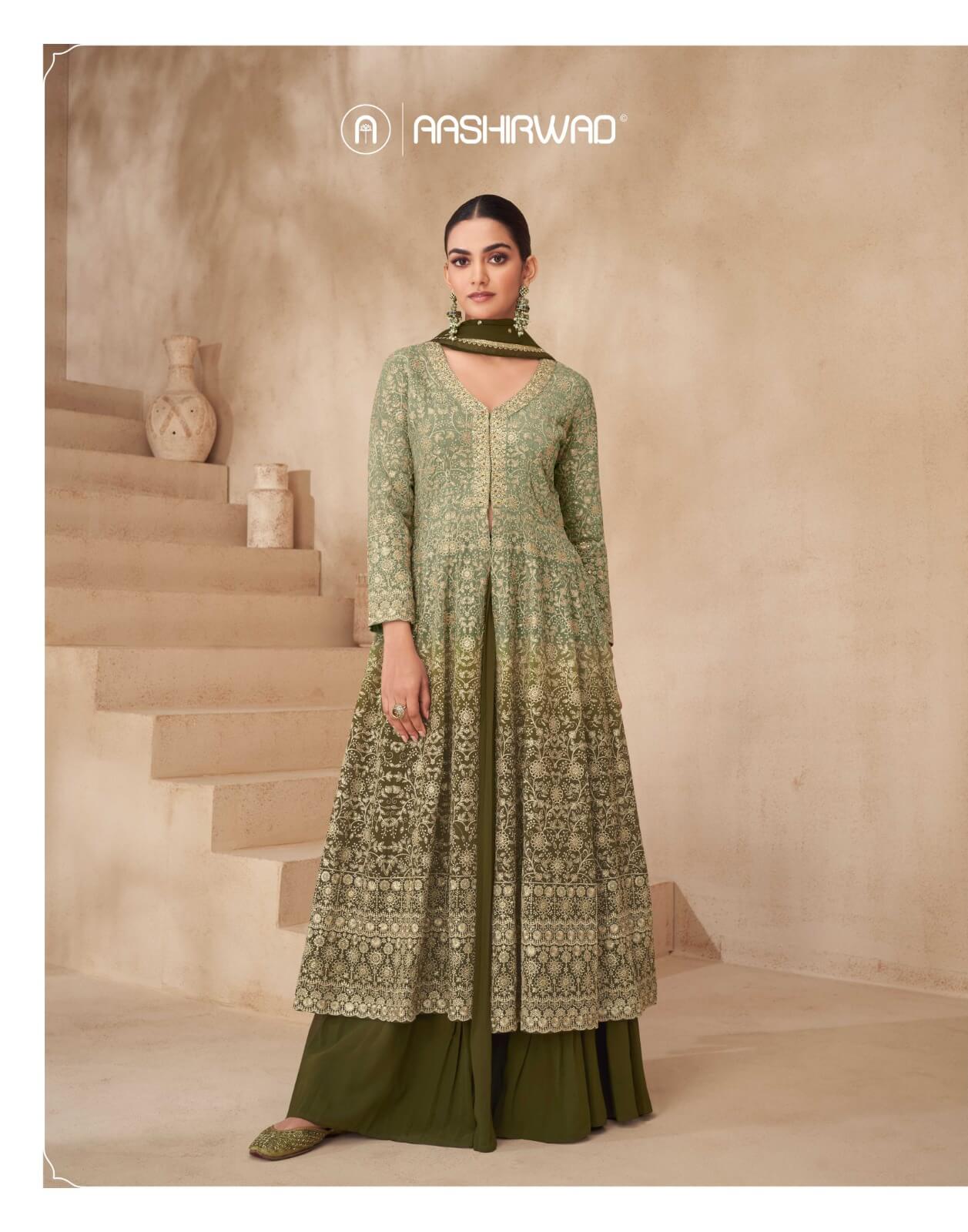 Aashirvad Creation Gulnaaz Designer  Kurti Dupatta Catalog collection 5