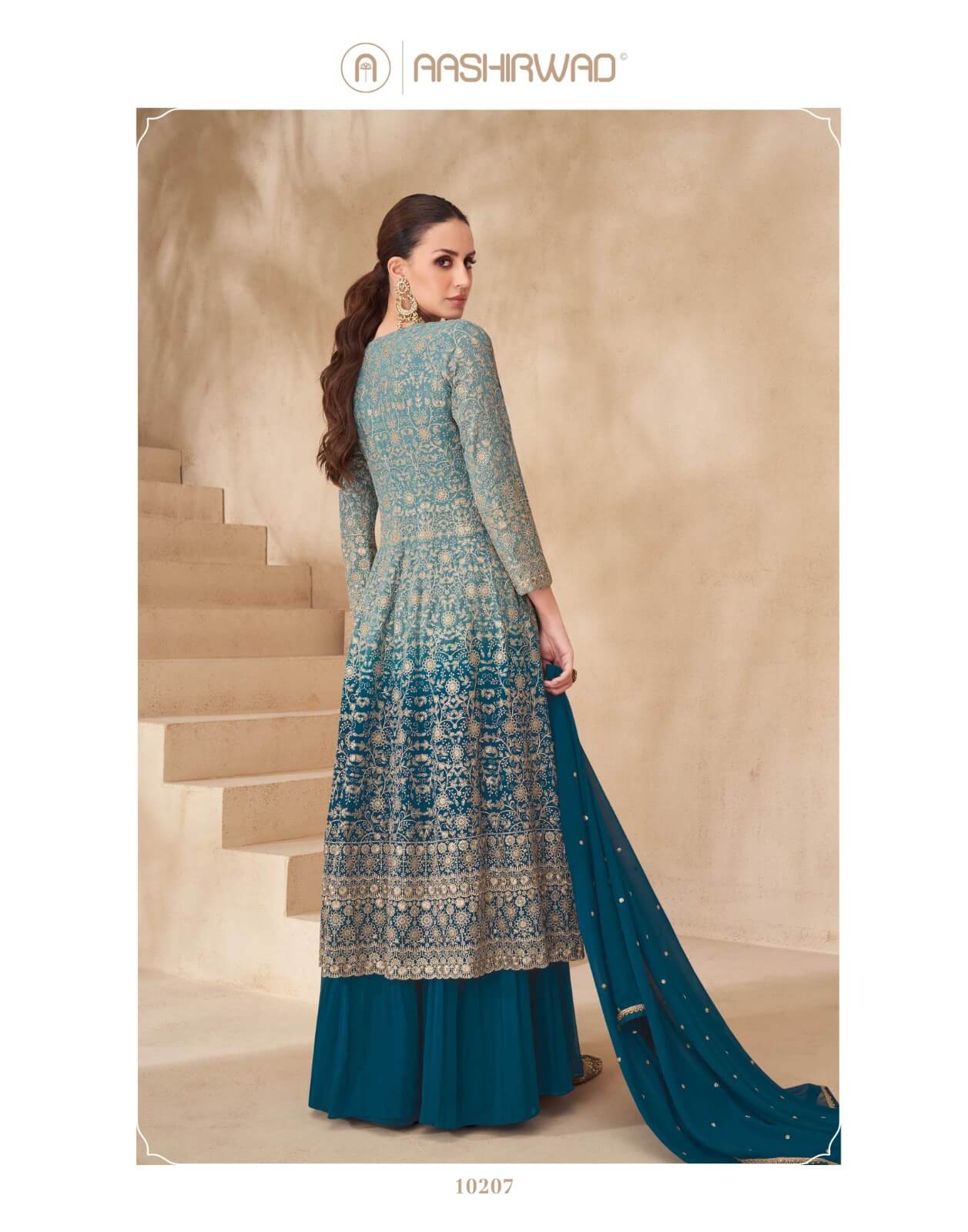 Aashirvad Creation Gulnaaz Designer  Kurti Dupatta Catalog collection 7