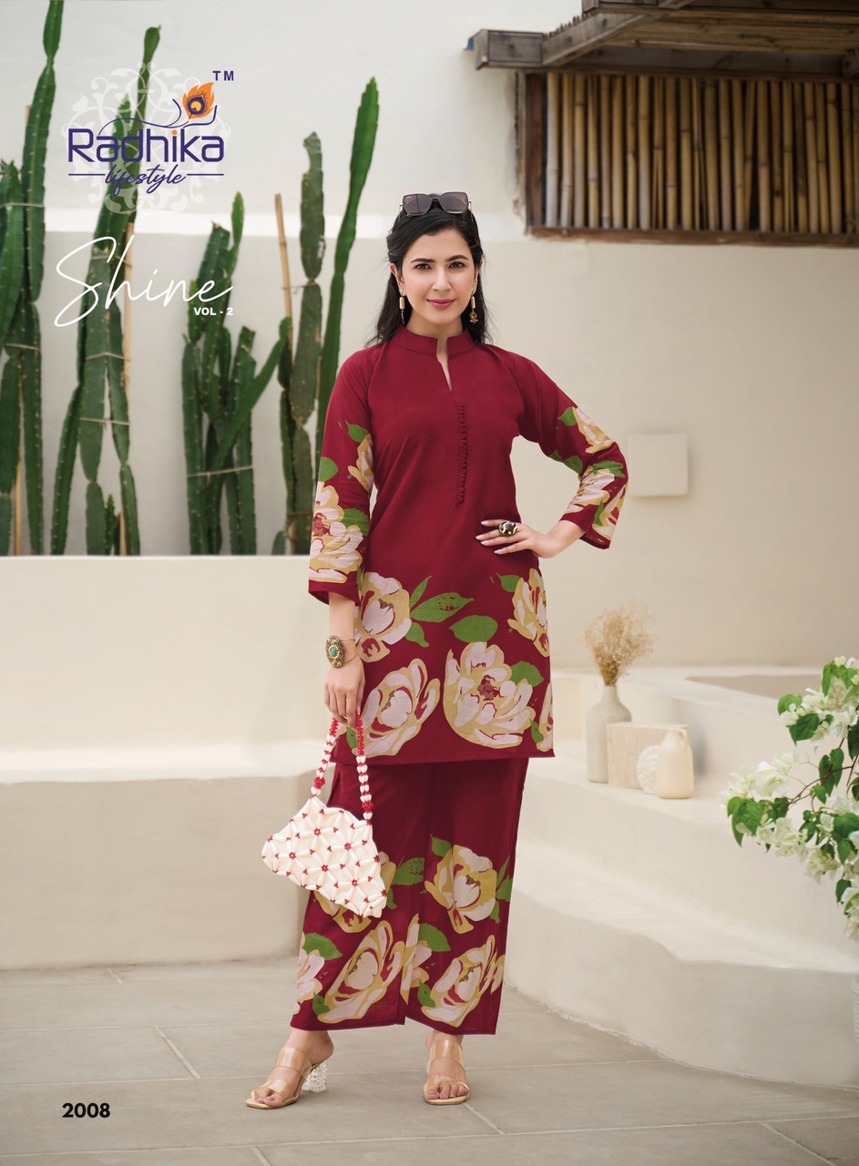 Radhika Lifestyle Shine Vol 2 Co Ord Set Catalog collection 7
