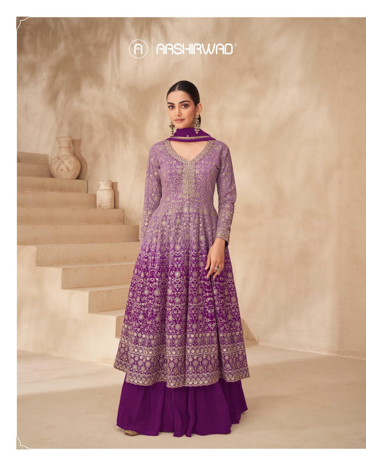 Aashirvad Creation Gulnaaz Designer  Kurti Dupatta Catalog collection 10