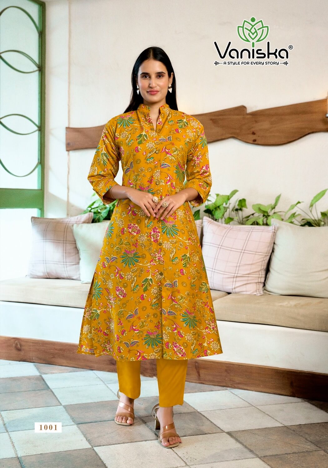 Vaniska Flower Velly Kurtis With Bottom Catalog collection 13