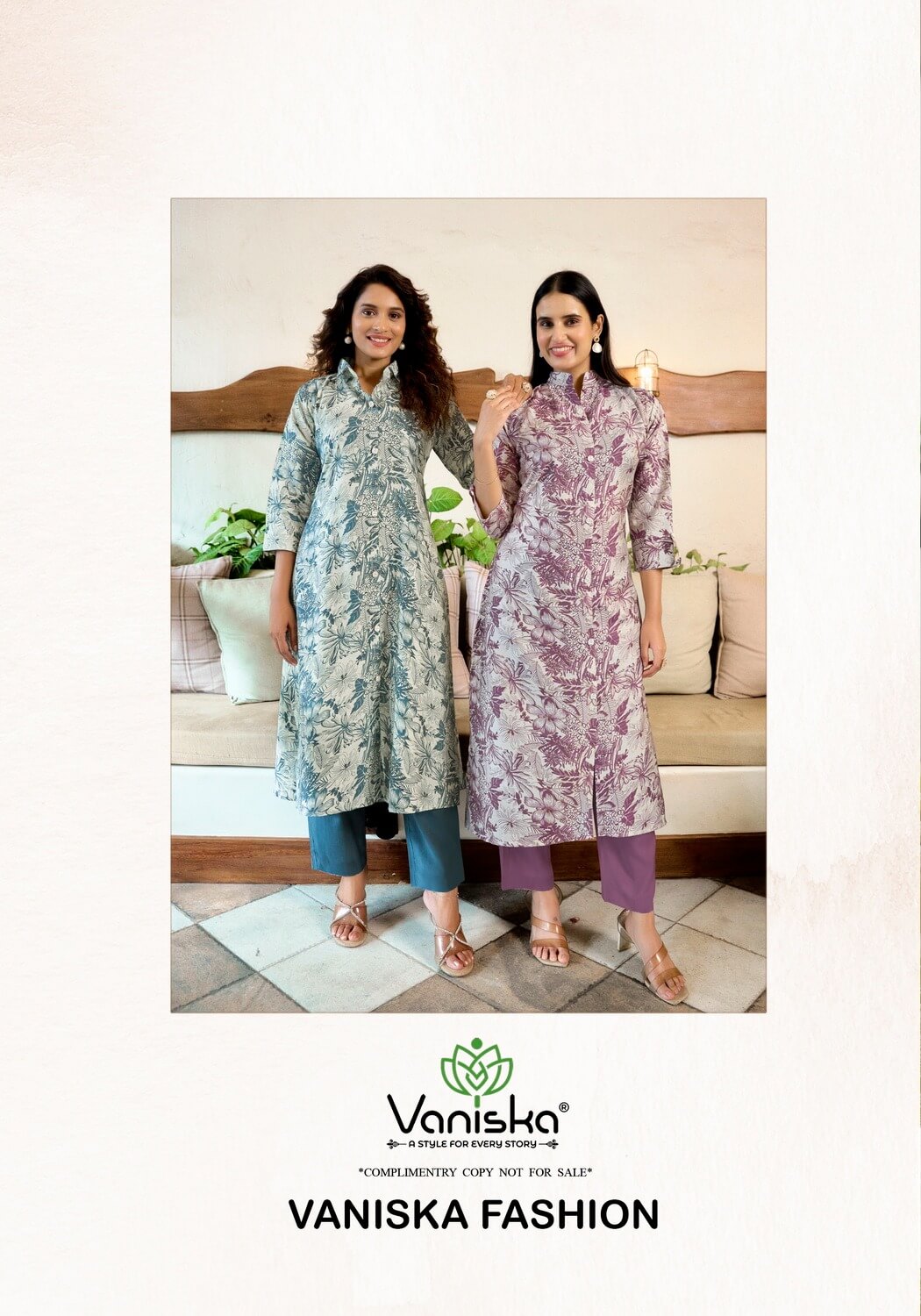 Vaniska Flower Velly Kurtis With Bottom Catalog collection 15