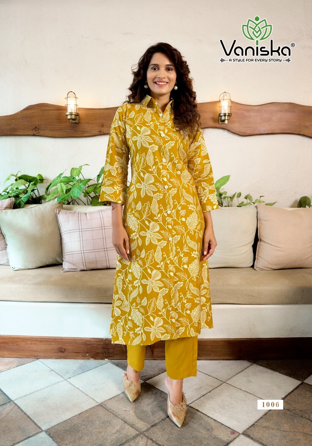 Vaniska Flower Velly Kurtis With Bottom Catalog collection 4