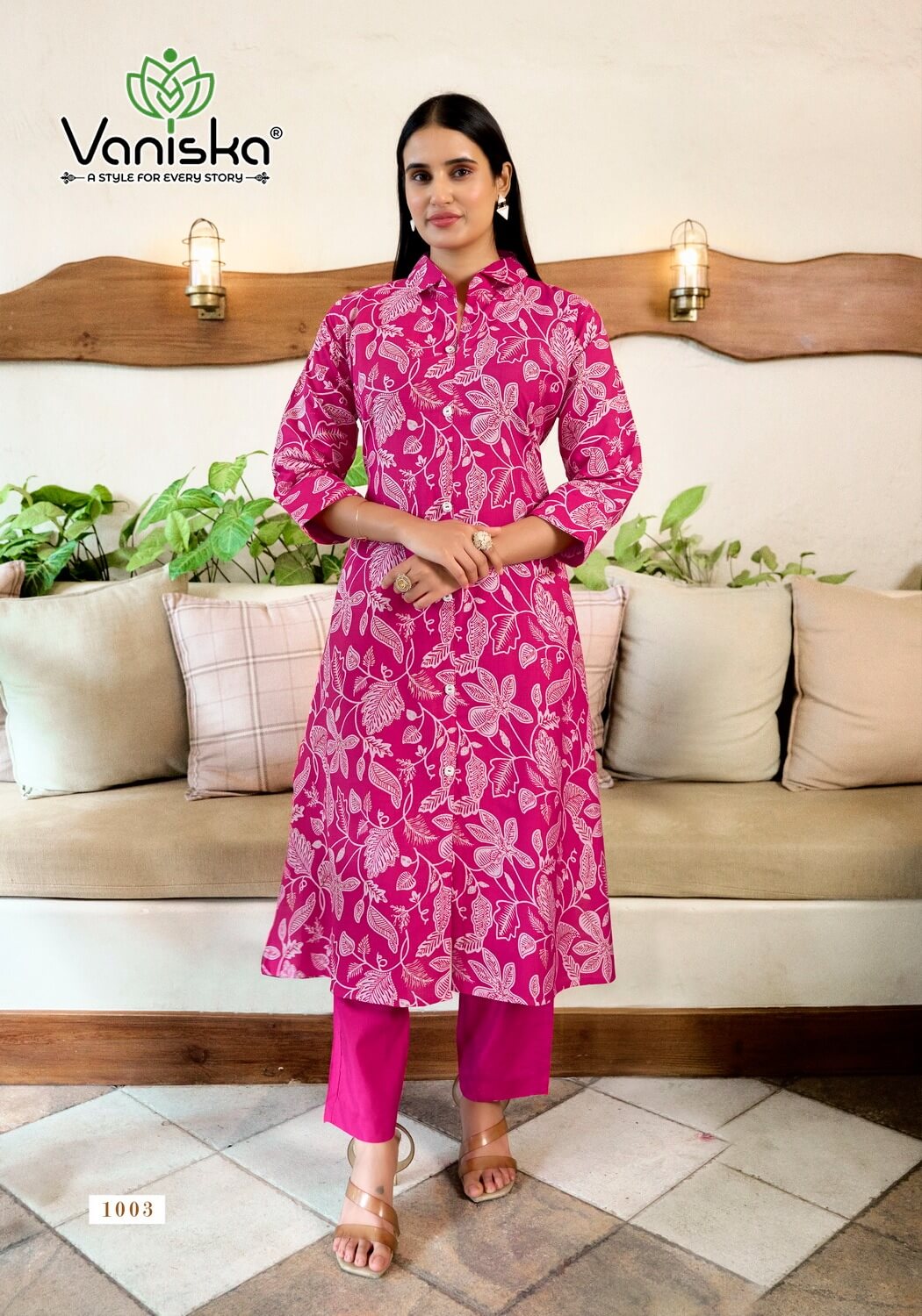 Vaniska Flower Velly Kurtis With Bottom Catalog collection 9