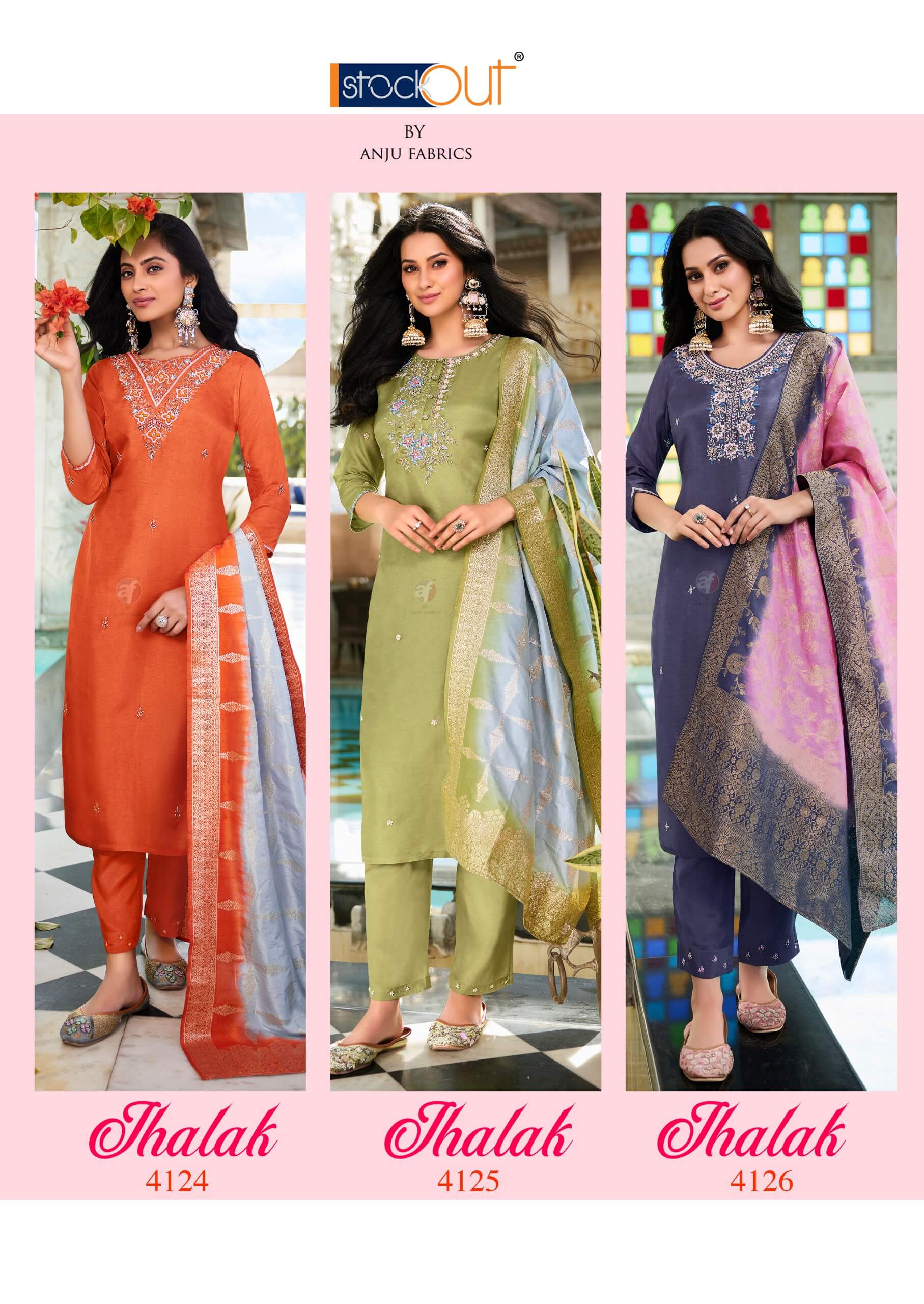 Anju Fabrics Jhalak Readymade Dress Catalog collection 13