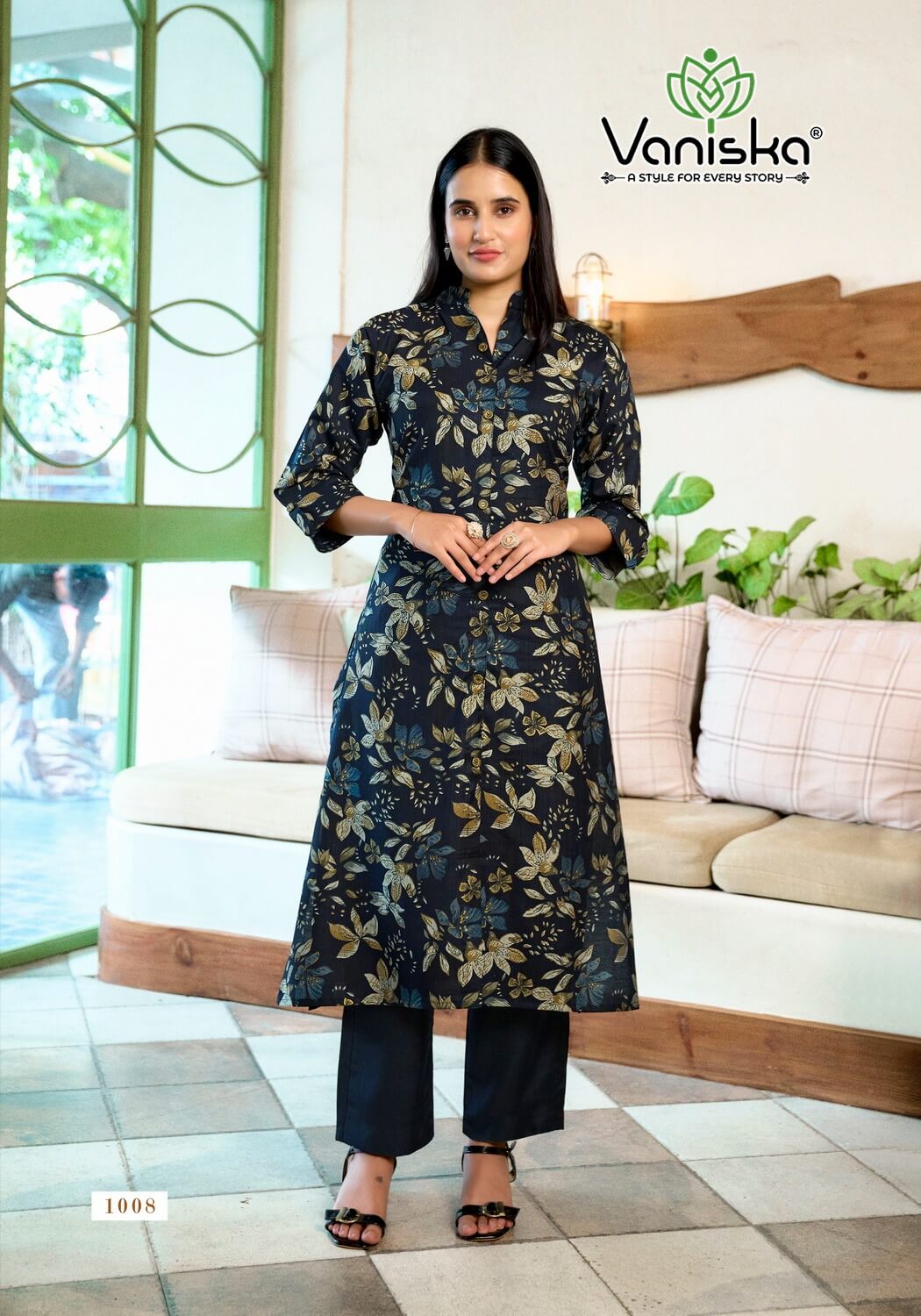 Vaniska Flower Velly Kurtis With Bottom Catalog collection 1