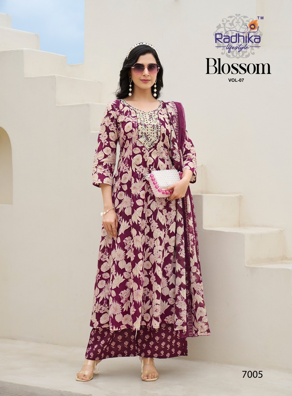Radhika Lifestyle Blossom 7  Cotton Salwar Kameez Catalog collection 1