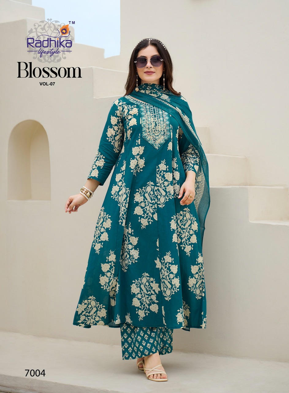 Radhika Lifestyle Blossom 7  Cotton Salwar Kameez Catalog collection 7