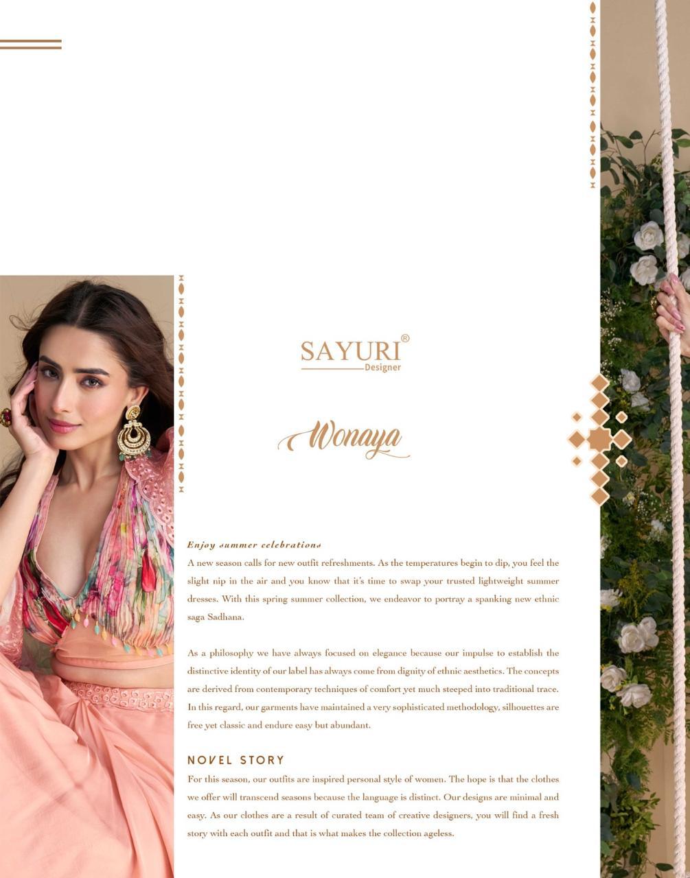 Sayuri Designer Wonaya Wedding Party Salwar Suits Catalog collection 2
