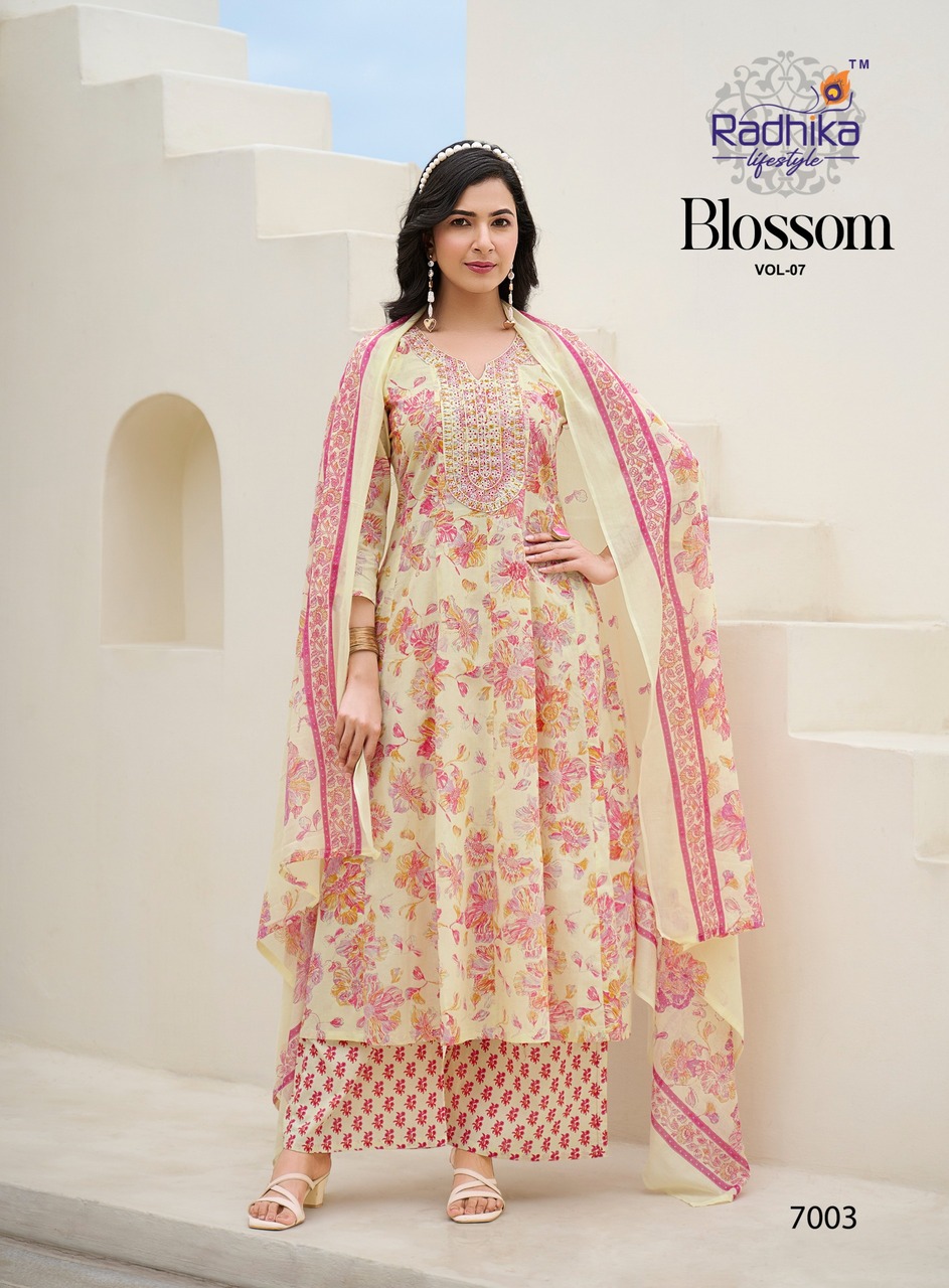 Radhika Lifestyle Blossom 7  Cotton Salwar Kameez Catalog collection 8