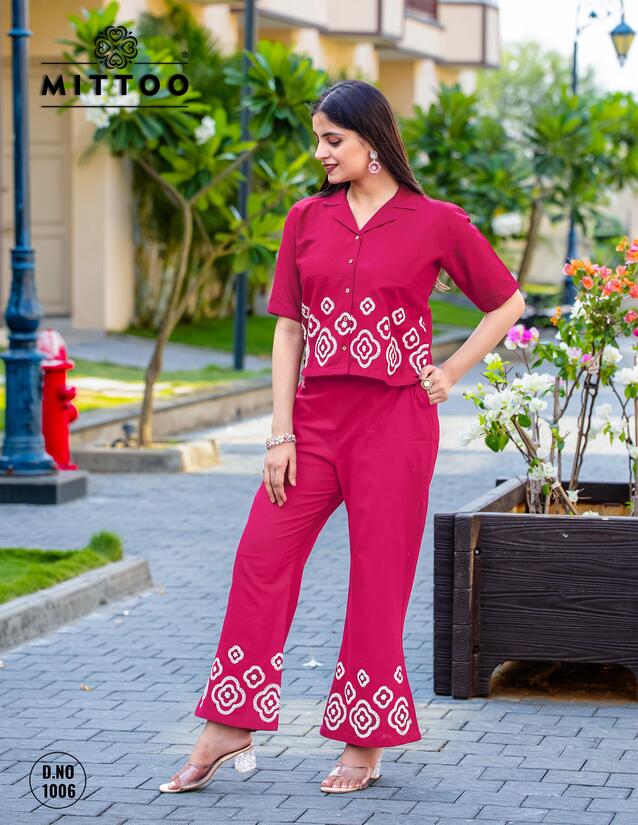 Mittoo Kurti Ruby Co Ord Set Catalog collection 1