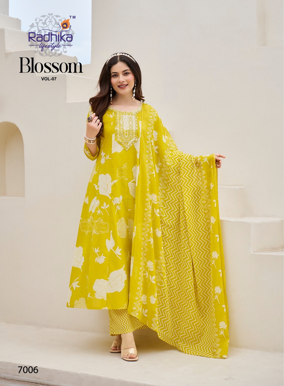 Radhika Lifestyle Blossom 7  Cotton Salwar Kameez Catalog collection 2