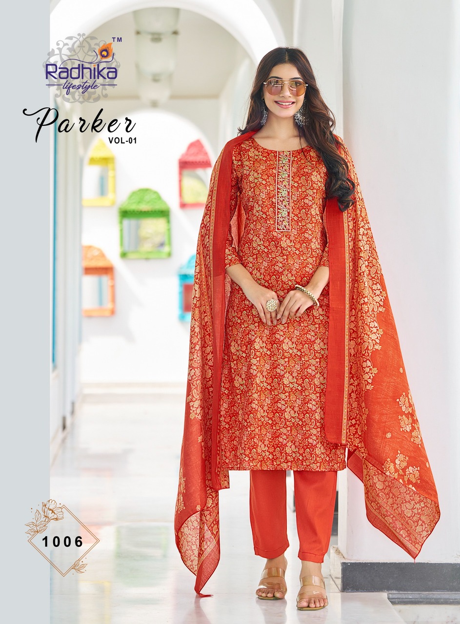 Radhika Lifestyle Parker Printed Salwar Kameez Catalog collection 2