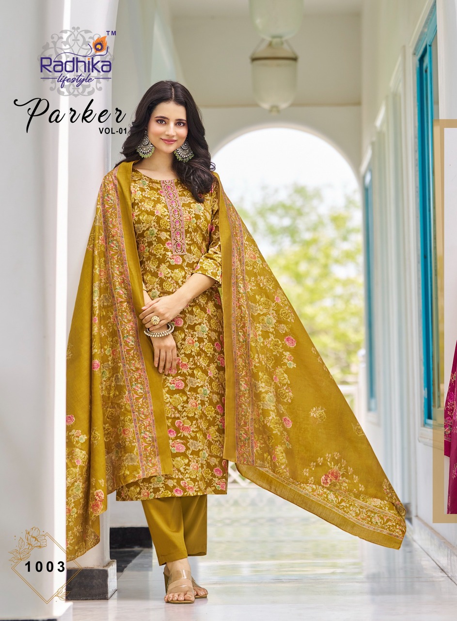 Radhika Lifestyle Parker Printed Salwar Kameez Catalog collection 8