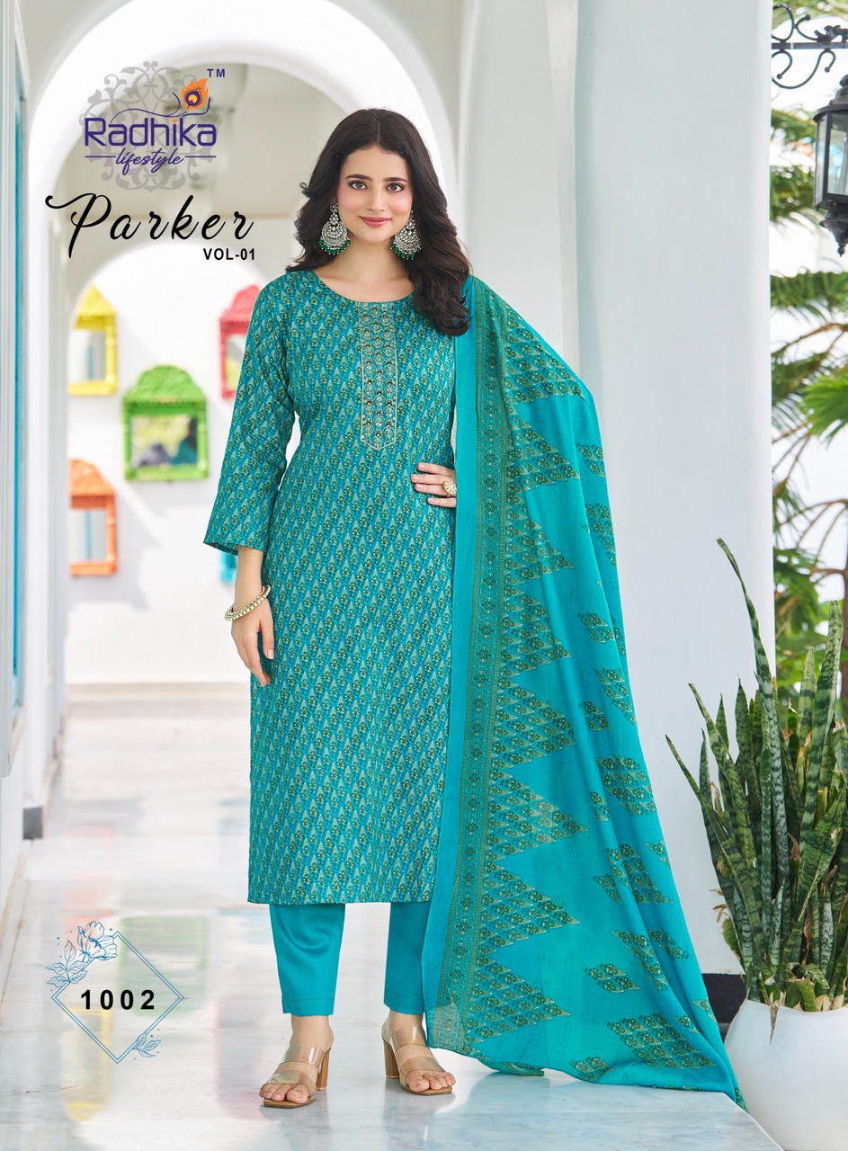 Radhika Lifestyle Parker Printed Salwar Kameez Catalog collection 10