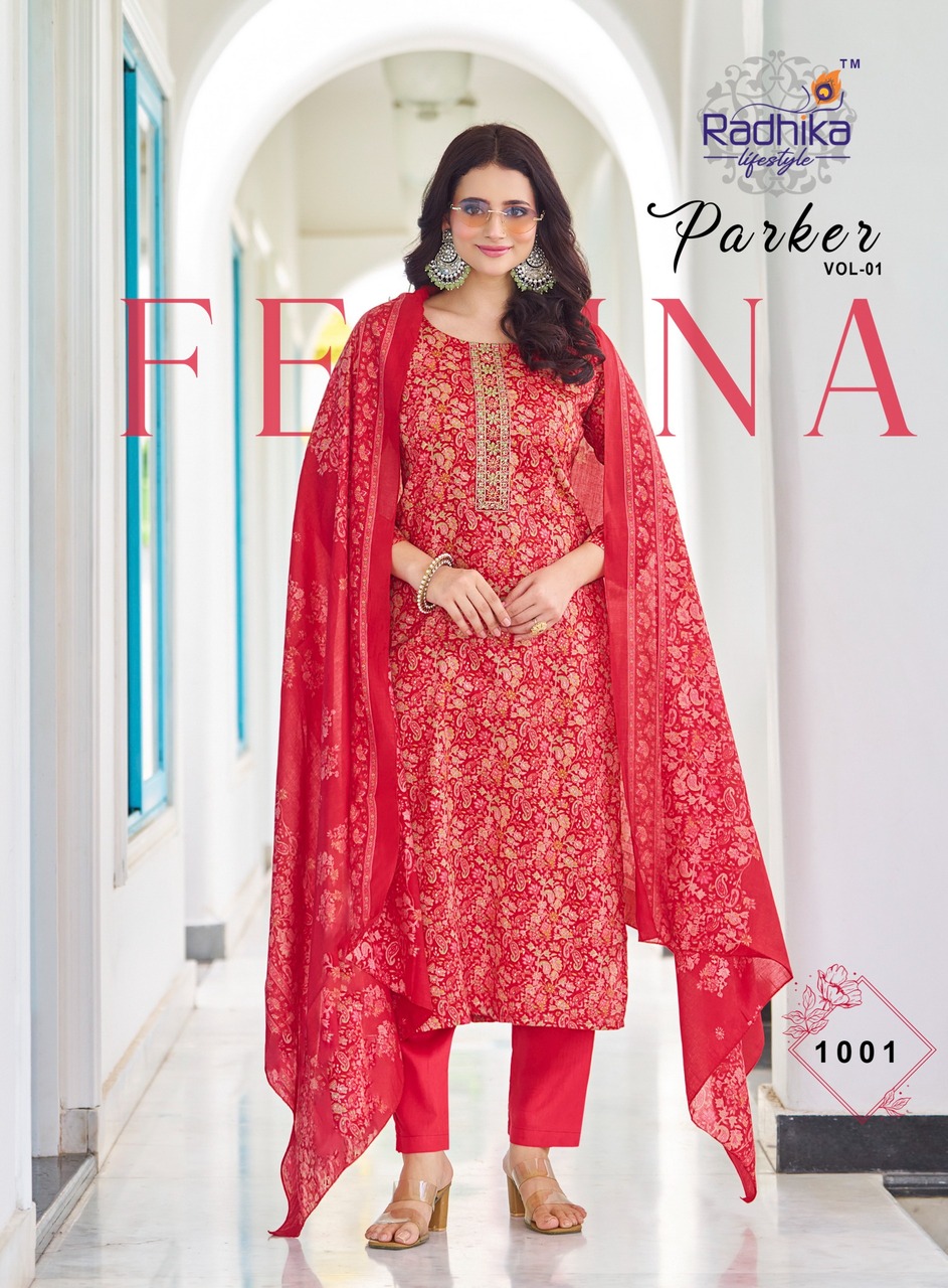 Radhika Lifestyle Parker Printed Salwar Kameez Catalog collection 11