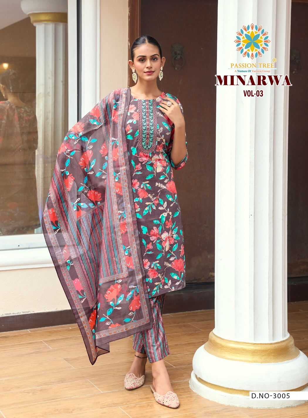 Passion Tree Minarava Vol 3 Printed Salwar Kameez Catalog collection 6
