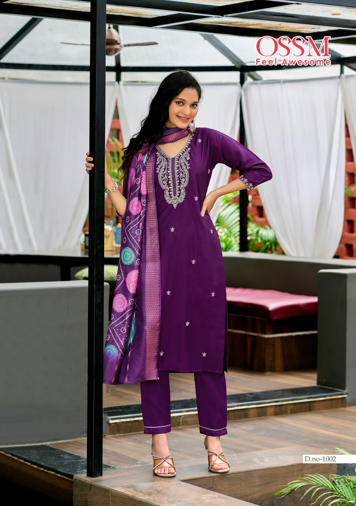 Ossm Mayree Embroidery Salwar Kameez Catalog collection 7