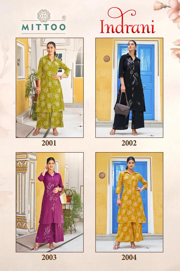 Mittoo Kurti Indrani Co Ord Set Catalog collection 1