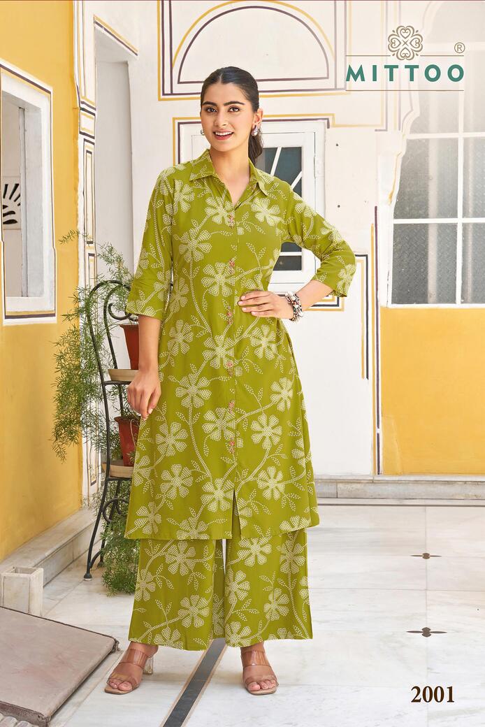 Mittoo Kurti Indrani Co Ord Set Catalog collection 6