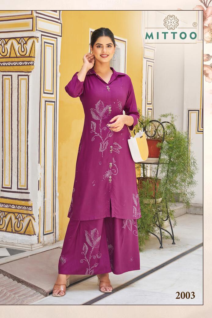 Mittoo Kurti Indrani Co Ord Set Catalog collection 3
