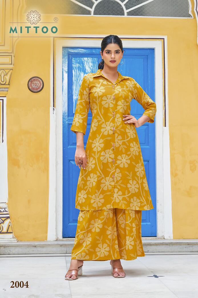 Mittoo Kurti Indrani Co Ord Set Catalog collection 2