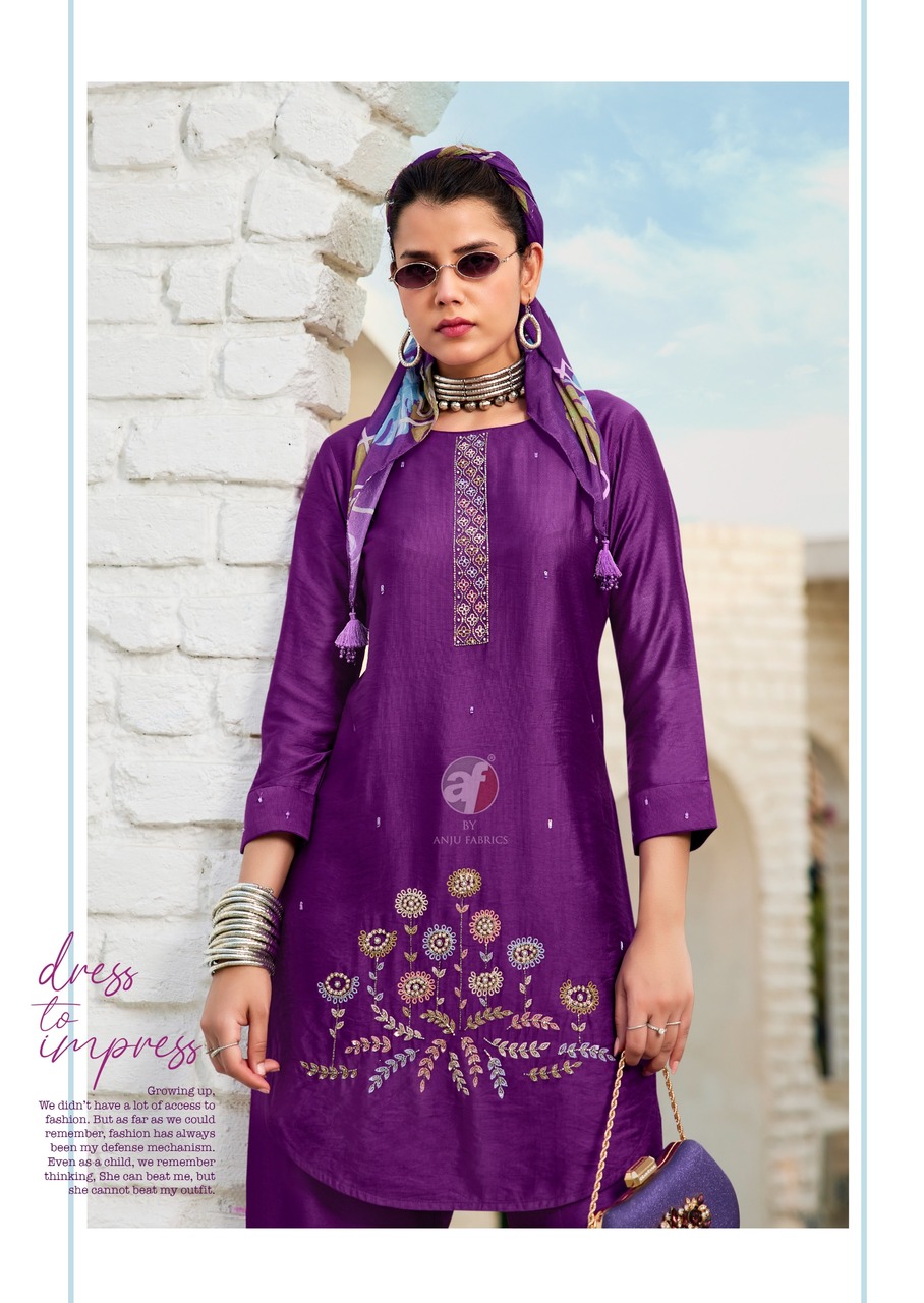 Anju Fabrics Fusion Vol 5 Western Wear Catalog collection 11