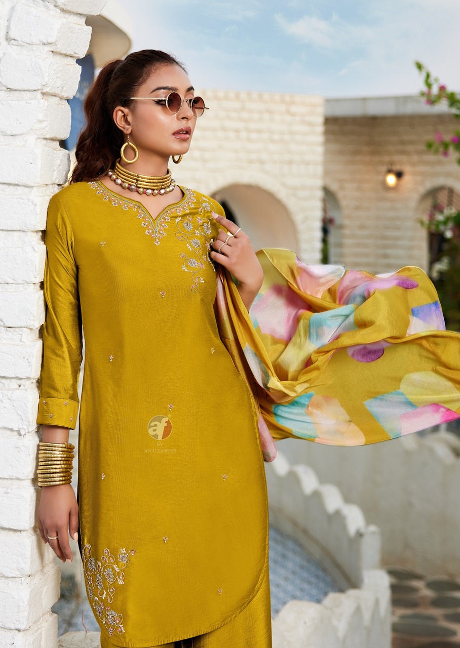 Anju Fabrics Fusion Vol 5 Western Wear Catalog collection 8