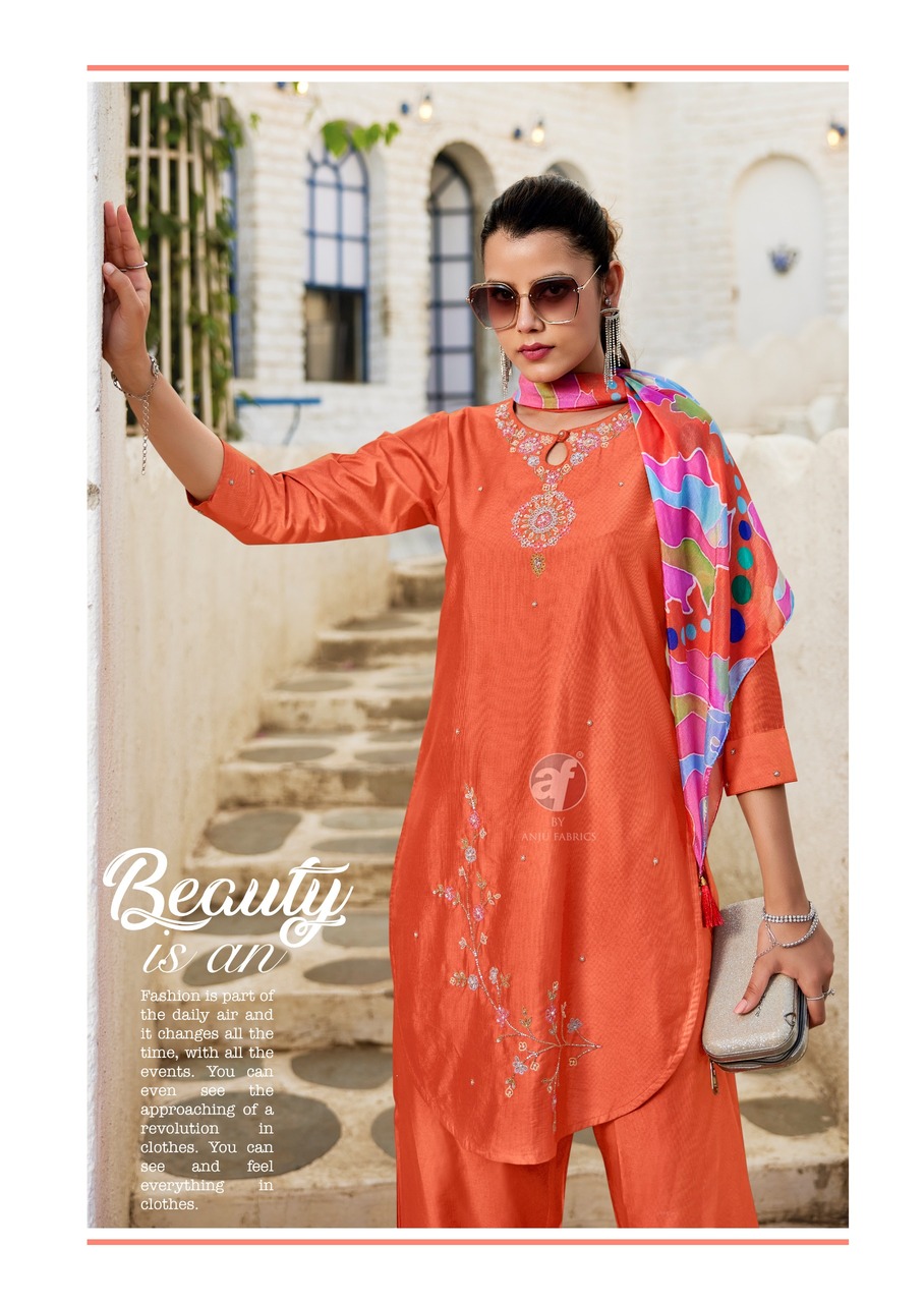 Anju Fabrics Fusion Vol 5 Western Wear Catalog collection 7
