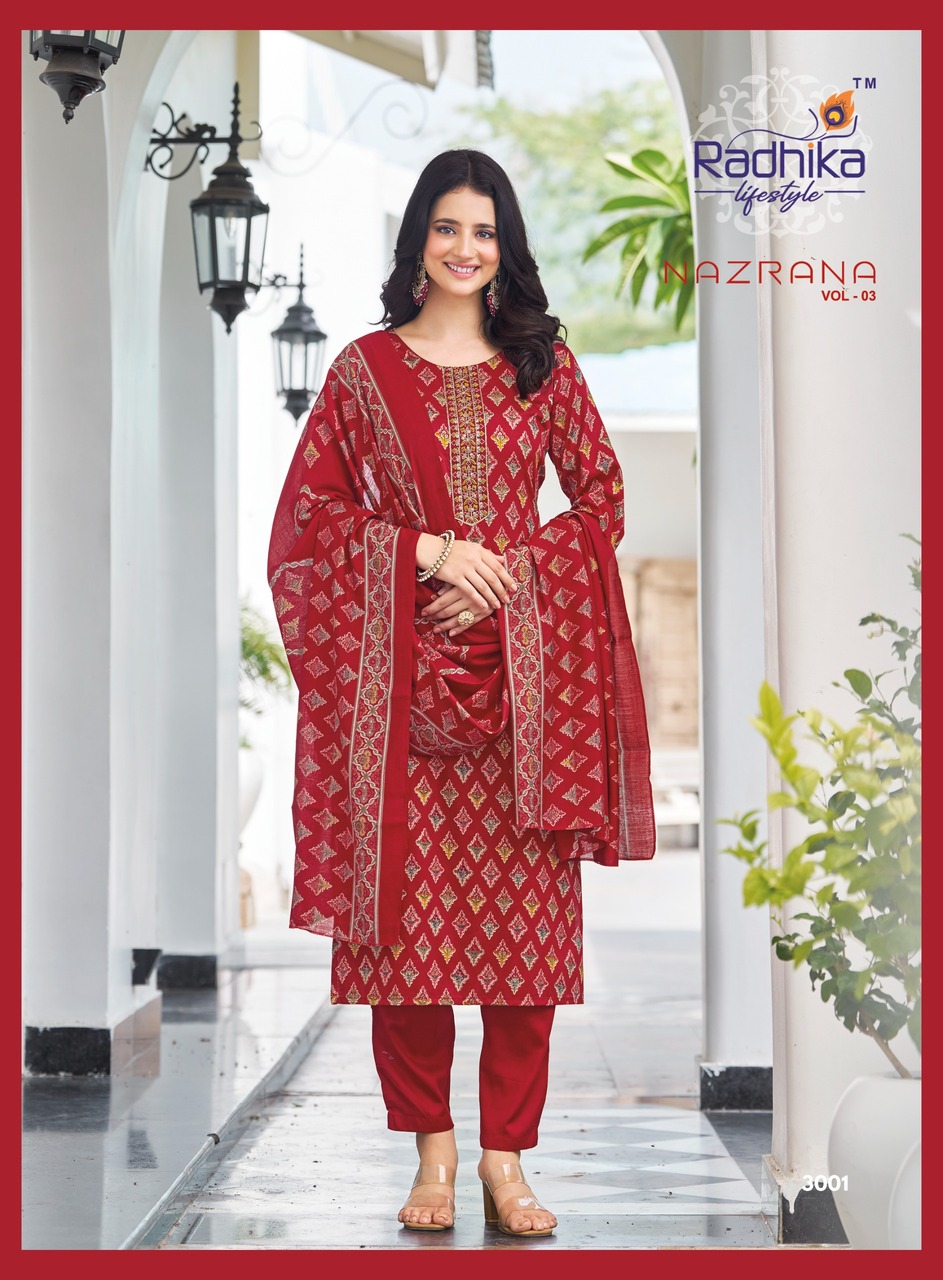 Radhika Lifestyle Nazrana Vol 3 Readymade Dress Catalog collection 12