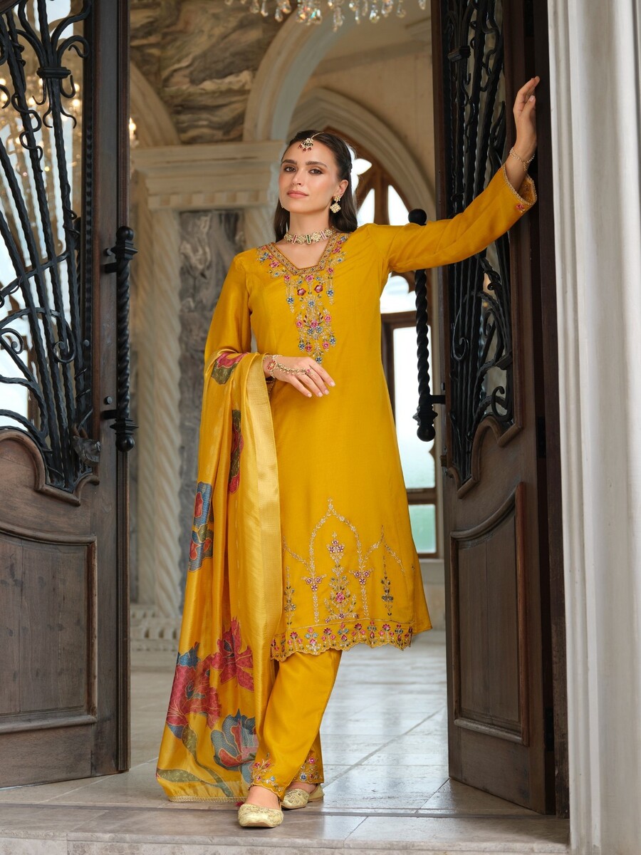 Lily Lali Sarvari Embroidery Salwar Kameez Catalog collection 8
