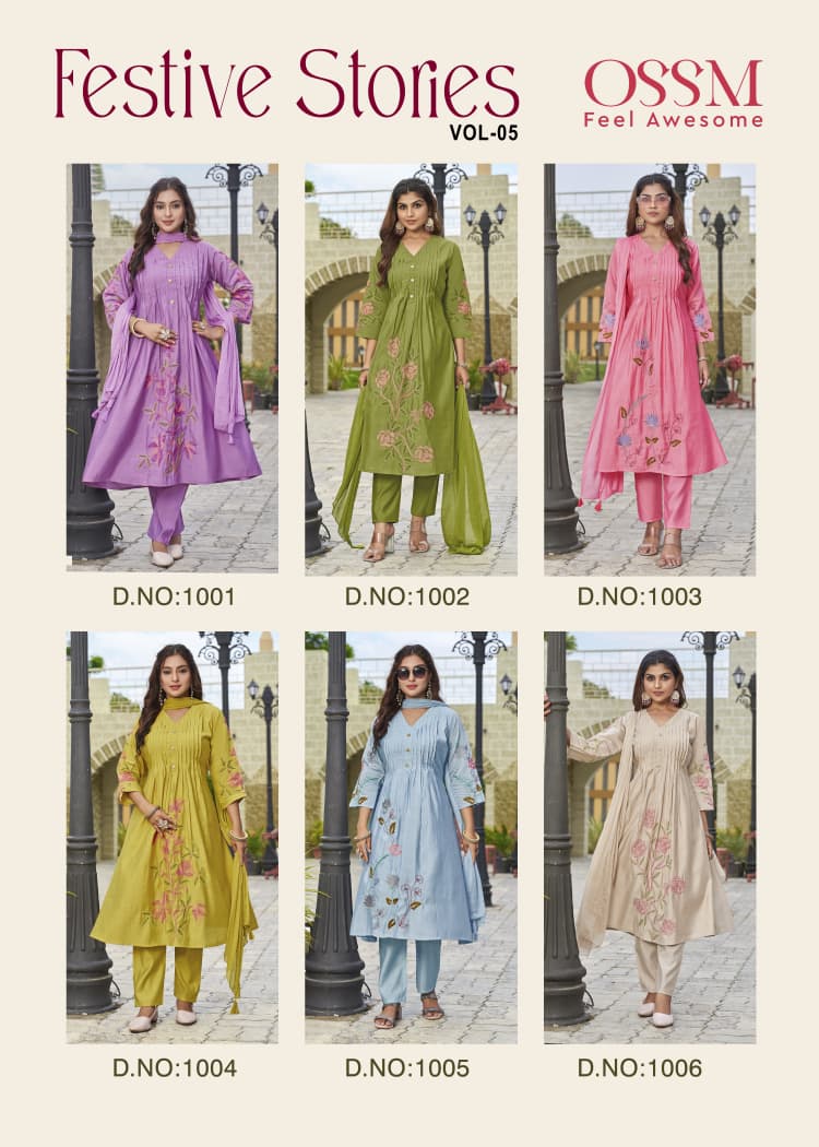 Ossm Festive Stories Vol 5 Readymade Dress Catalog collection 6