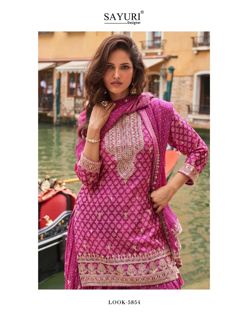 Sayuri Designer Meena Embroidery Salwar Kameez Catalog collection 10