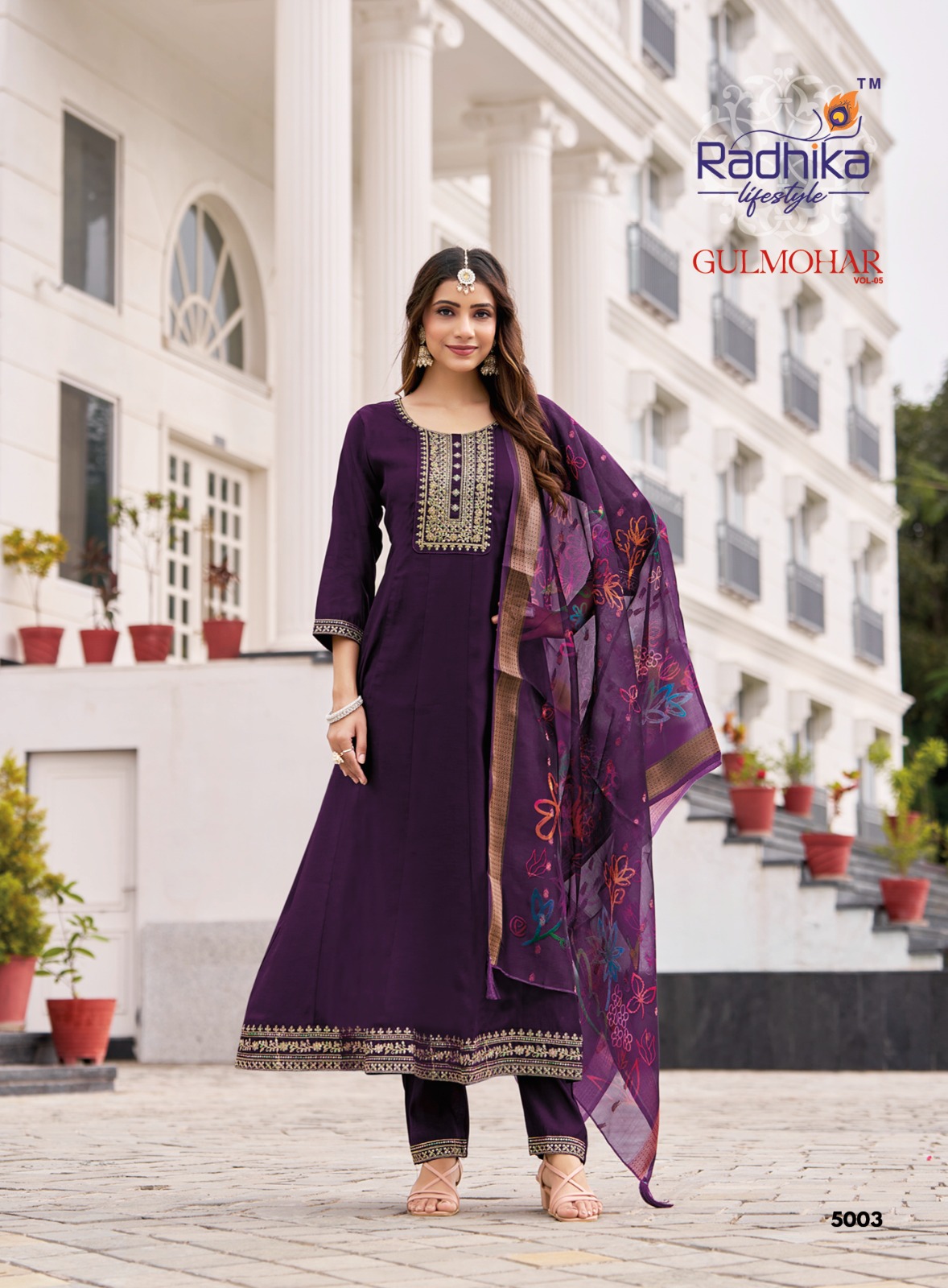 Radhika Lifestyle Gulmohar Vol 5  Anarkali Suits Catalog collection 8