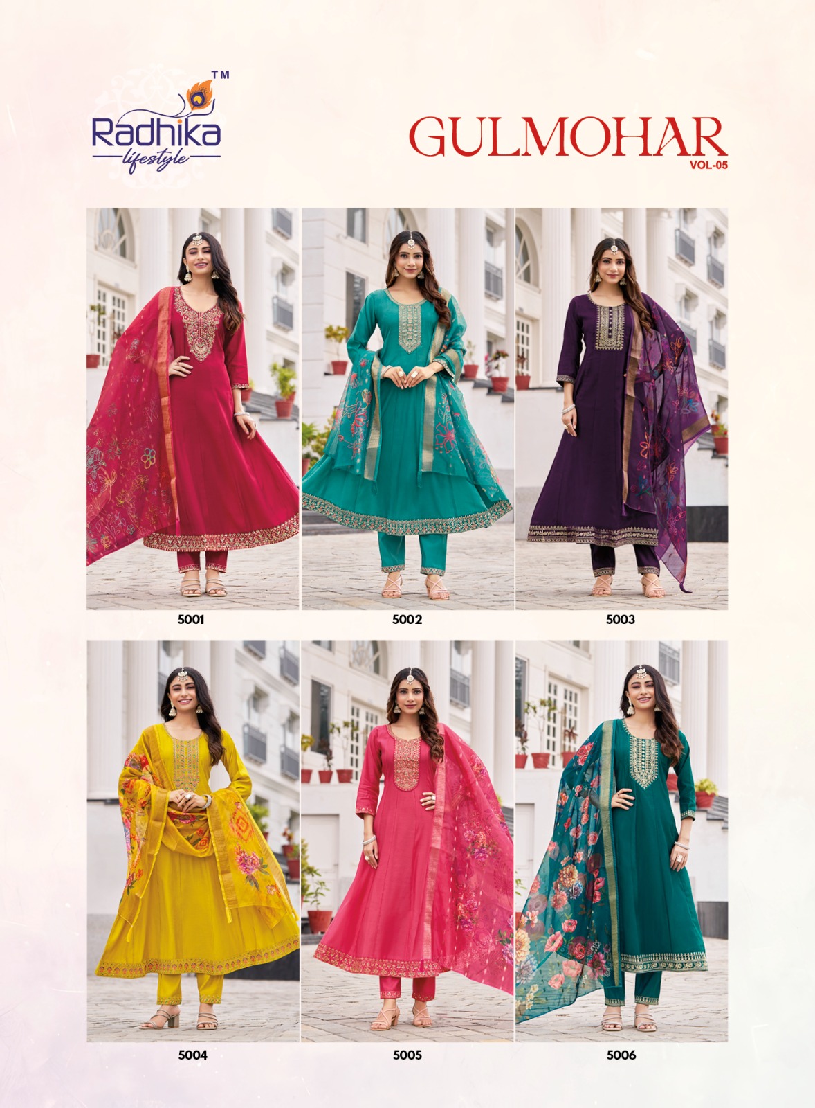 Radhika Lifestyle Gulmohar Vol 5  Anarkali Suits Catalog collection 15