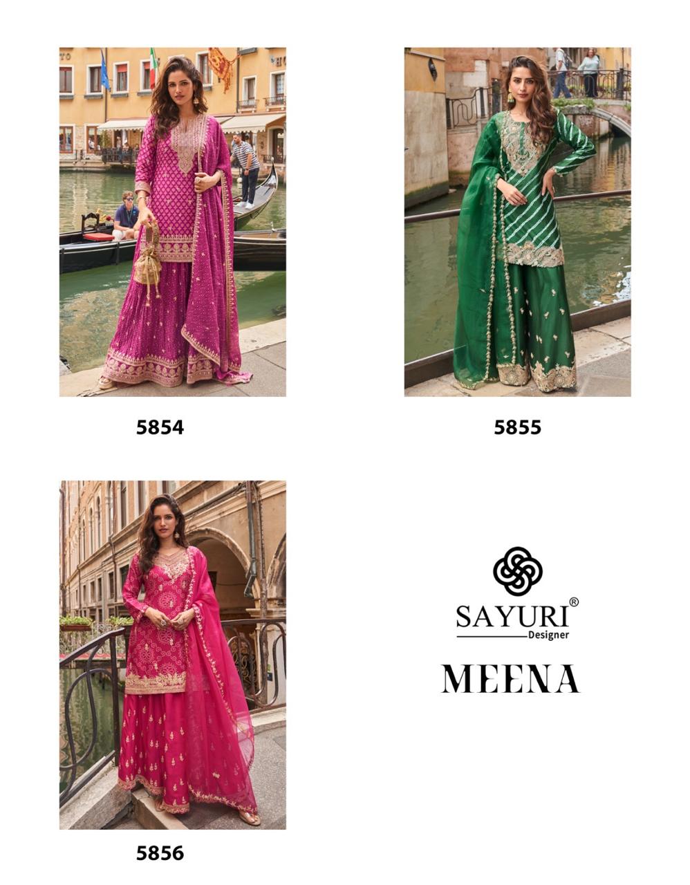 Sayuri Designer Meena Embroidery Salwar Kameez Catalog collection 12