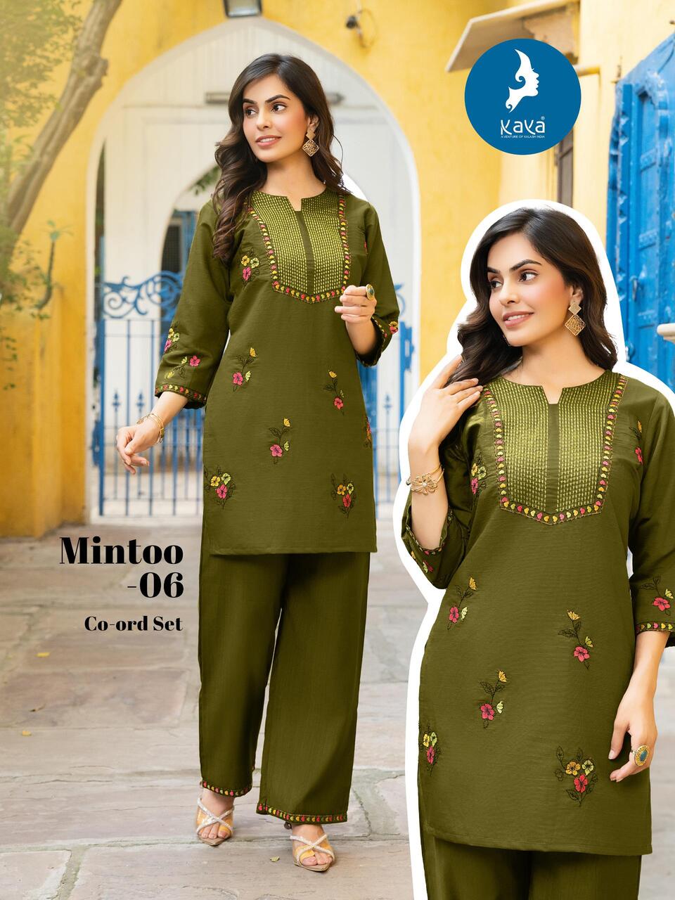 Kaya Kurti Mintoo Co Ord Set Catalog collection 5