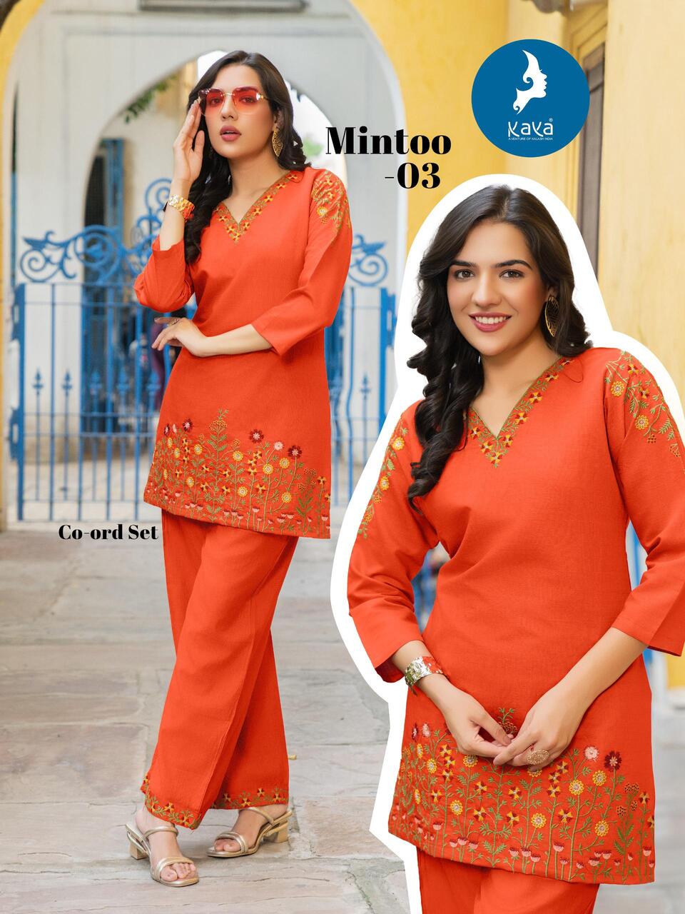 Kaya Kurti Mintoo Co Ord Set Catalog collection 3