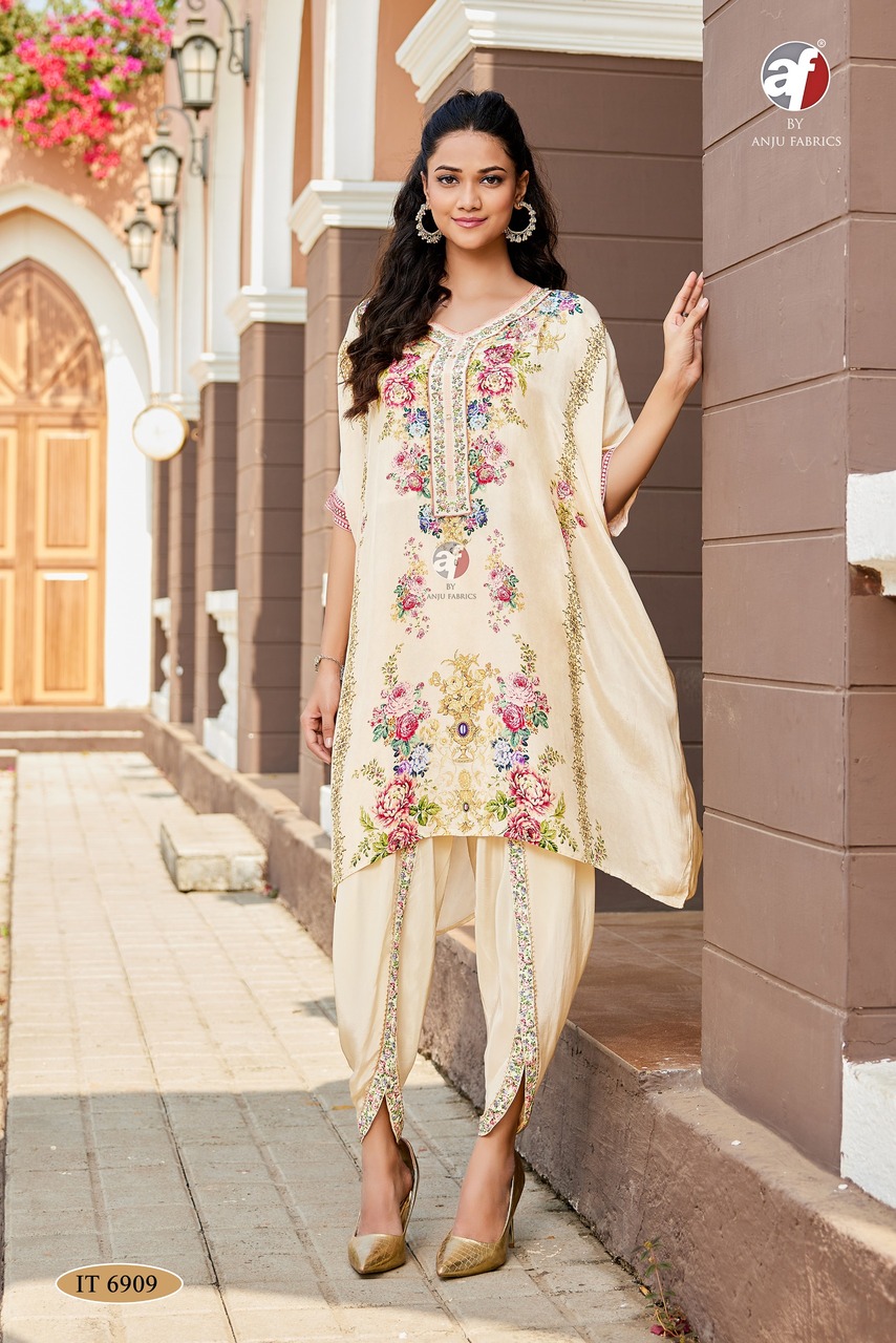 Anju Fabrics Tulip Kurtis With Bottom  Size Set collection 6