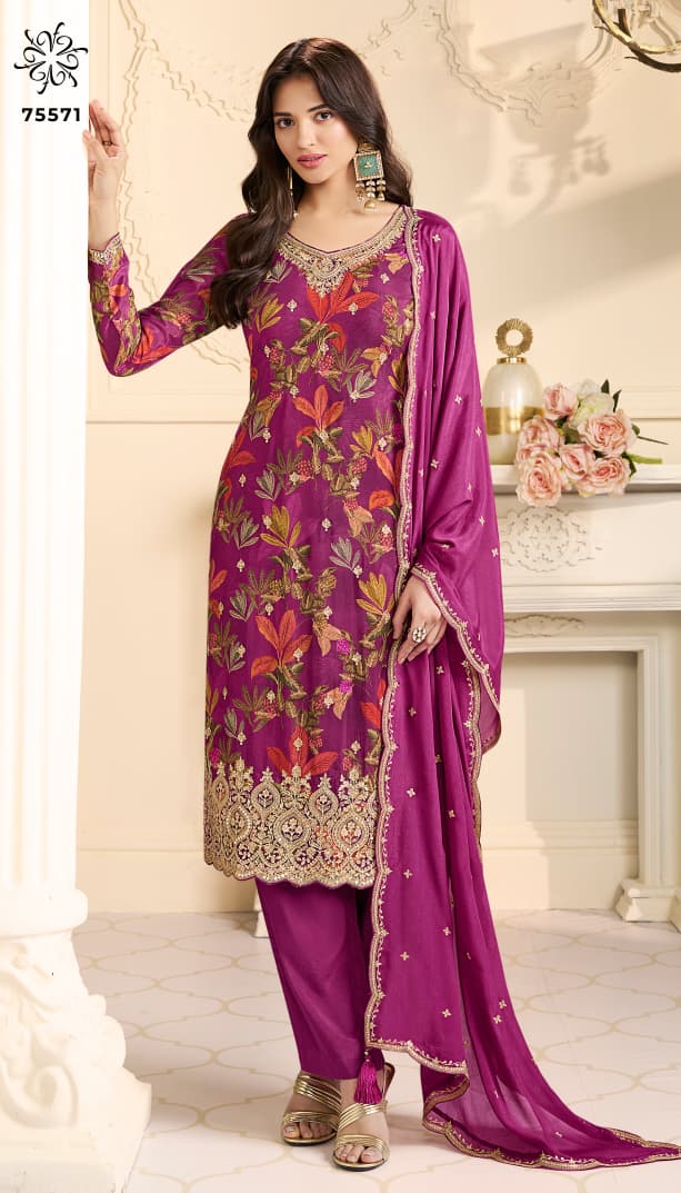 Kuleesh By Vinay Gun Gun Dress Materials Size Set collection 8