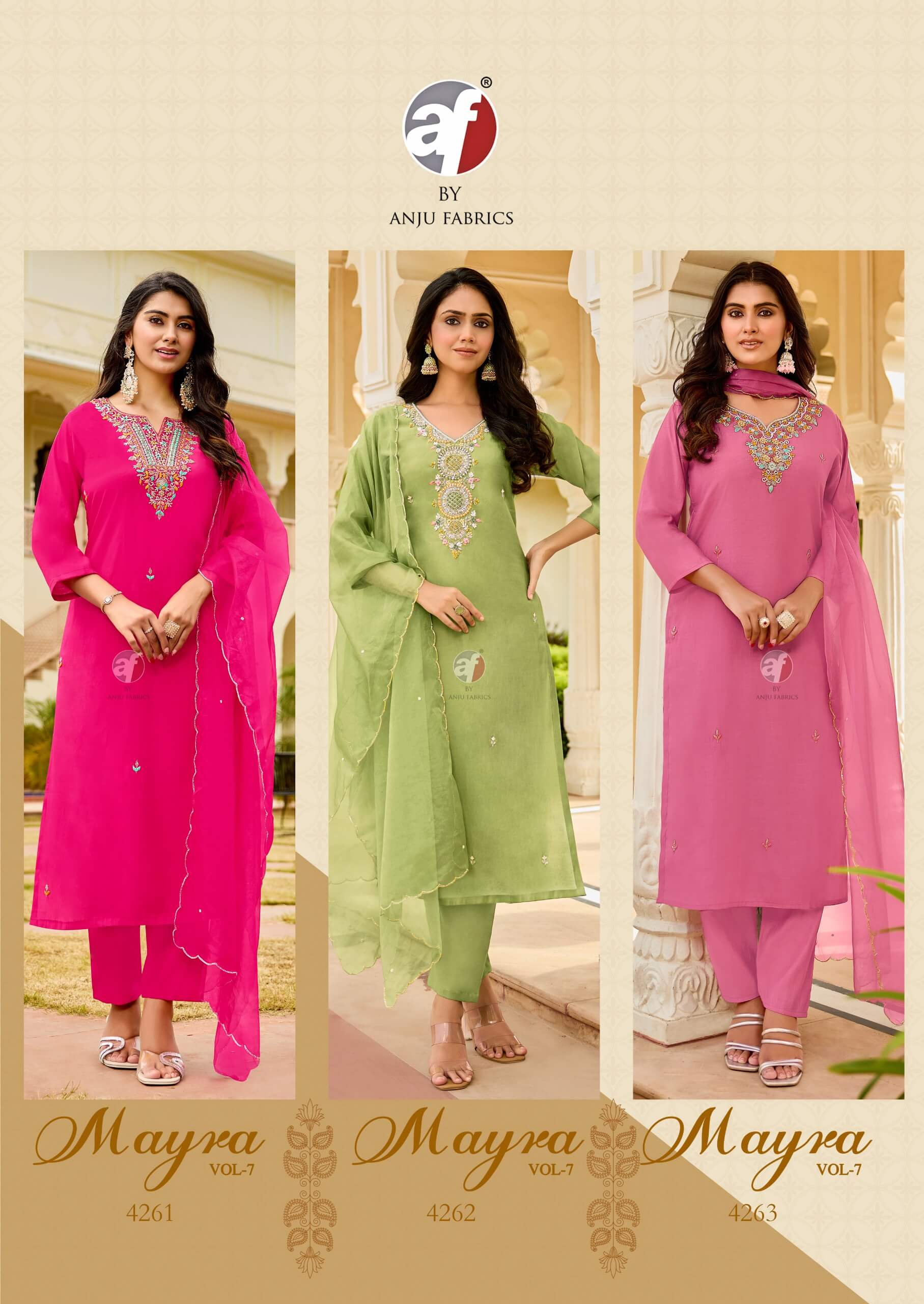 Anju Fabrics Mayra Vol 7 Readymade Dress Catalog collection 6