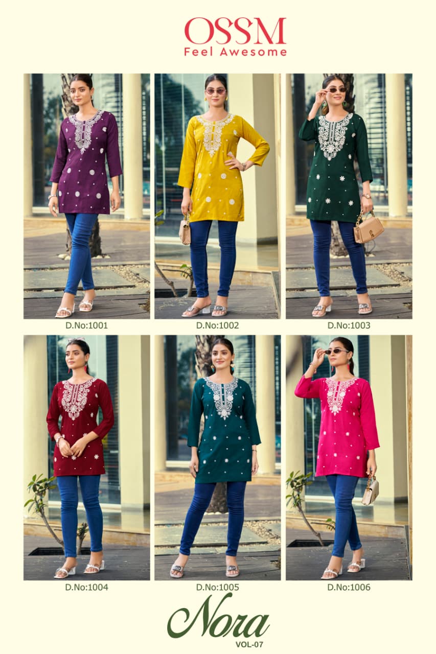 Ossm Nora Vol 7 Rayon Kurti Catalog collection 6