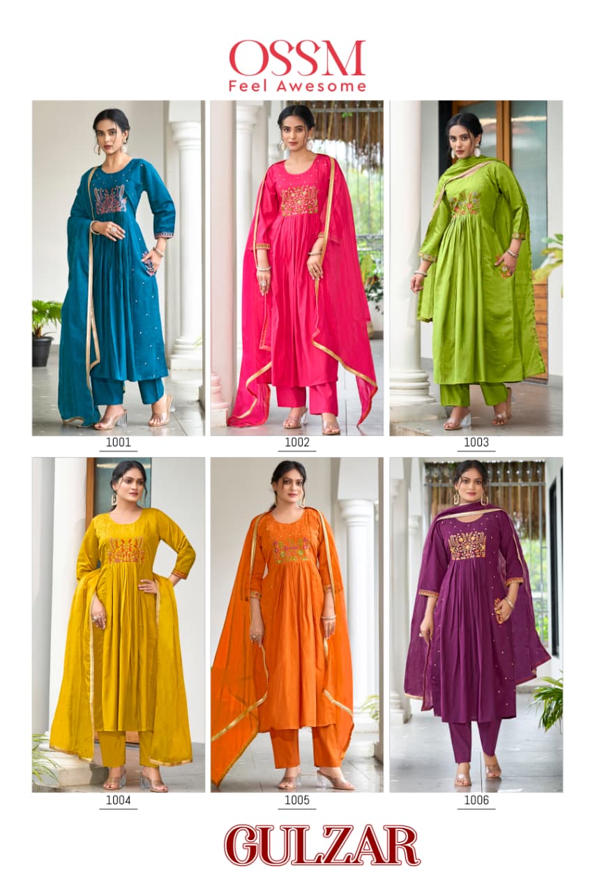 Ossm Gulzar Embroidery Salwar Kameez Catalog collection 3