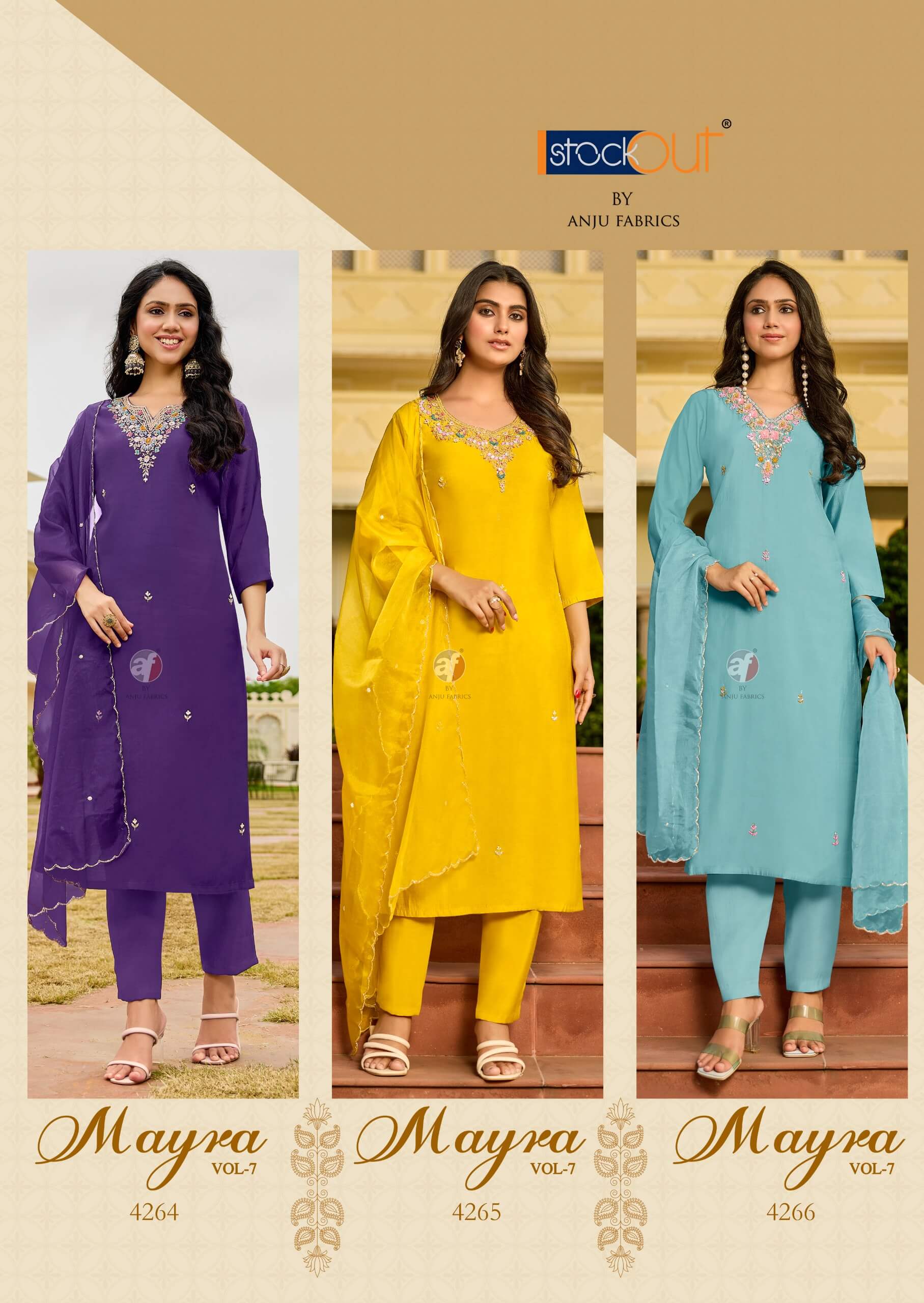 Anju Fabrics Mayra Vol 7 Readymade Dress Catalog collection 5