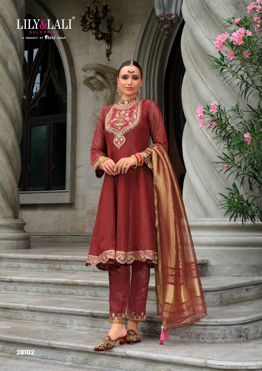 Lily lali karwa Anarkali Embroidery Salwar Kameez Catalog collection 6