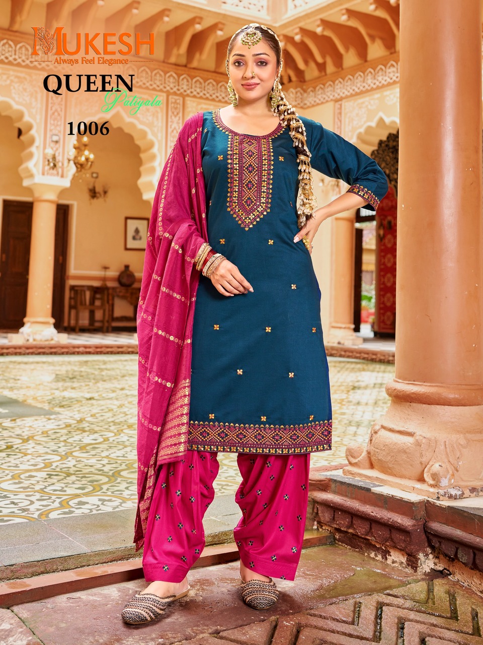 Mukesh Queen Patiyala Embroidery Salwar Kameez Catalog collection 15